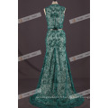 2017 New Real Sample Nouvelle robe de soirée Deep V-neck Sequins Mermaid Prom Dress